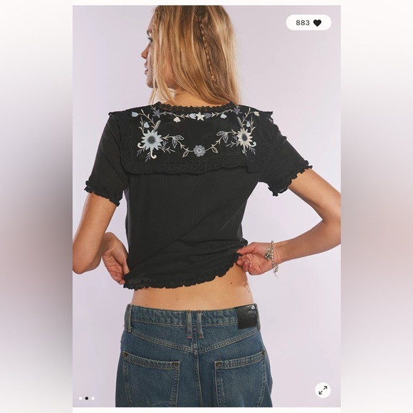 Free People Sol Knit Tee XL - Picture 2 of 16